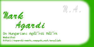 mark agardi business card